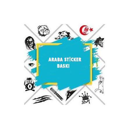 Araba sticker baskı