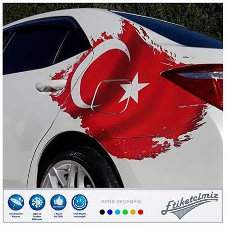 3D Türk Bayrağı Sticker
