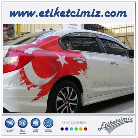 3D Türk Bayrağı Sticker