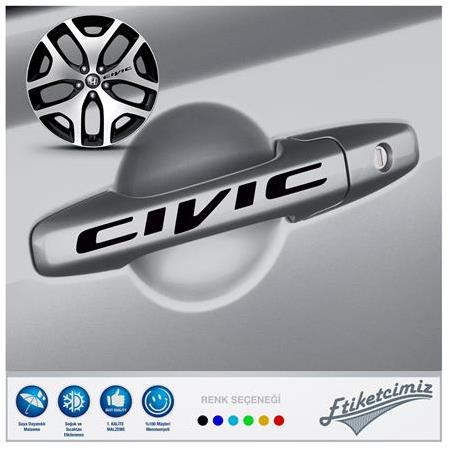 Honda Cıvıc Kapı Kolu Jant Sticker