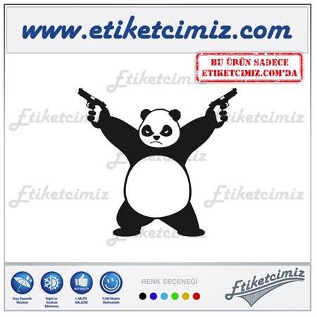 Silahlı Panda Sticker