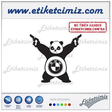 Bmw Silahlı Panda Sticker