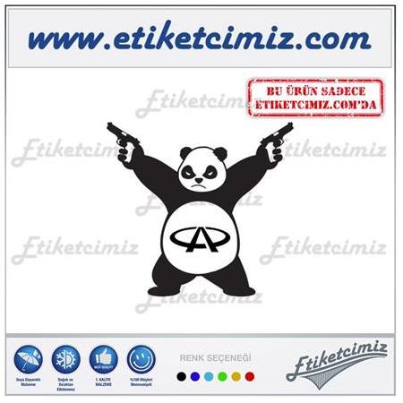 Chery Silahlı Panda Sticker