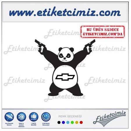 Chevrolet Silahlı Panda Sticker