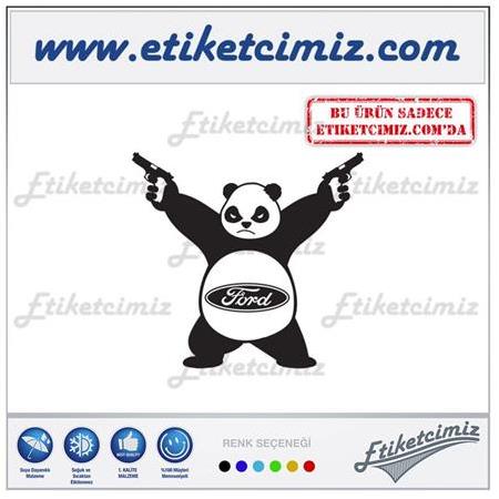 Ford Silahlı Panda Sticker