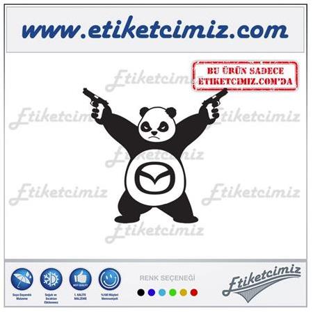 Mazda Silahlı Panda Sticker