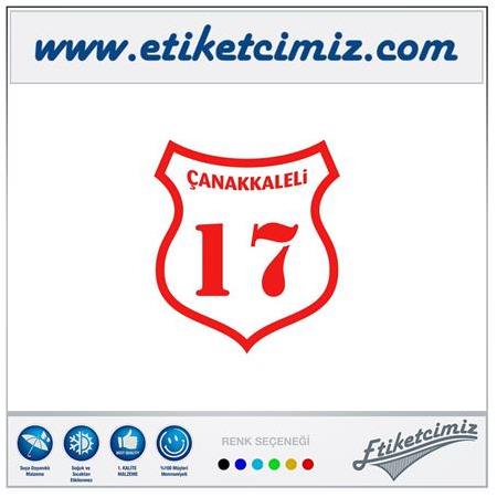 17 Çanakkaleli Renkli Sticker