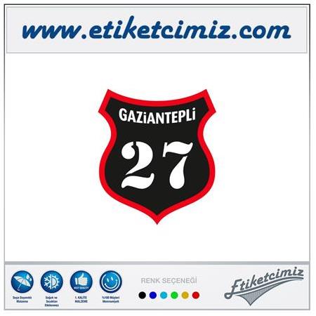 27 Gaziantepli Renkli Sticker