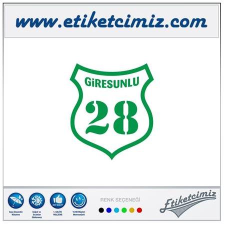 28 Giresunlu Renkli Sticker