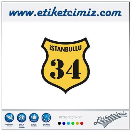 34 İstanbullu Renkli Sticker