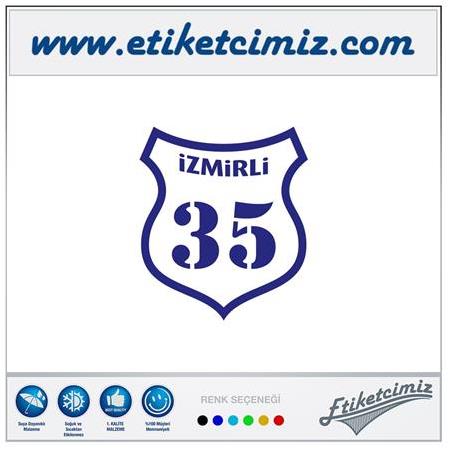 35 İzmirli Renkli Sticker