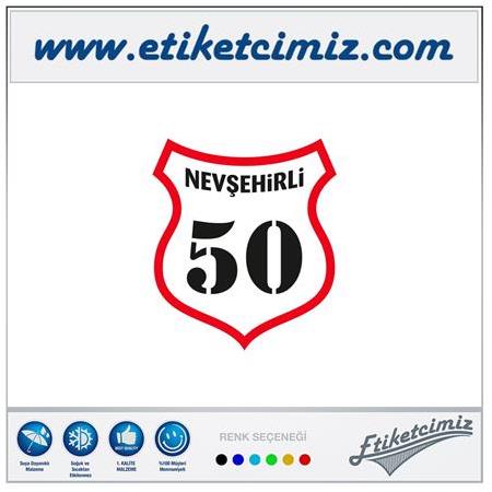 50 Nevşehir Renkli Sticker