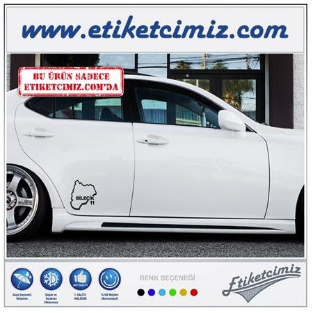 11 Bilecik Haritası Sticker