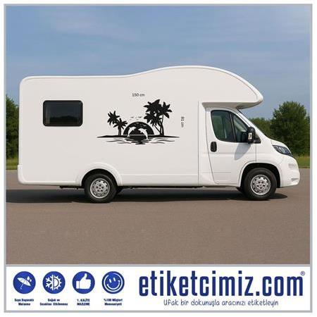 Karavan Palmiye ve Yunus Sticker