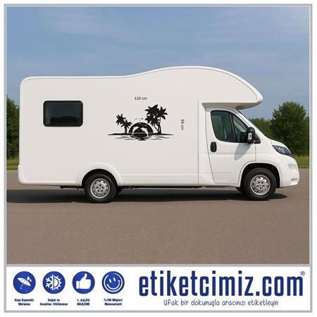 Karavan Palmiye ve Yunus Sticker