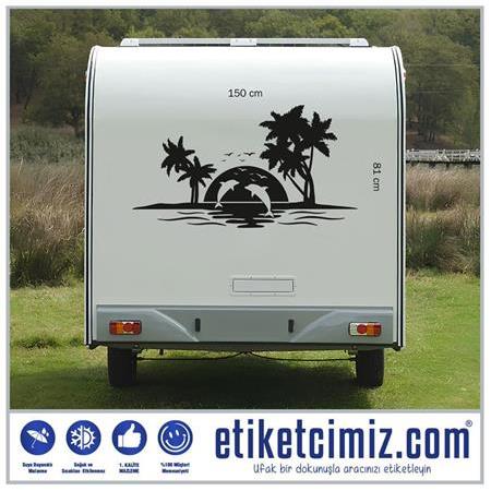 Karavan Palmiye ve Yunus Sticker