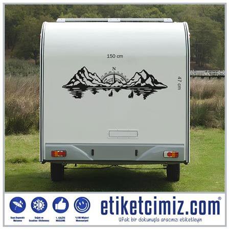 Karavan Pusula Dağ Sticker