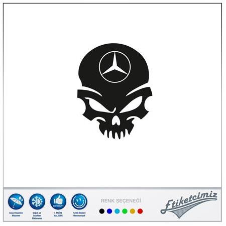 Mercedes Kafatası Sticker