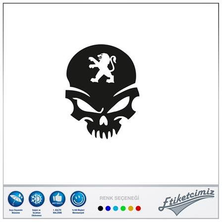 Peugeot Kafatası Sticker