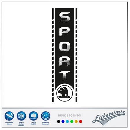 Skoda Kısa Şerit Sticker